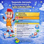 Hoy segunda jornada de vacunación departamental en Santo Tomàs
