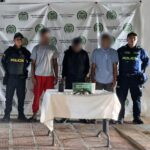 Capturadas en flagrancia tres personas por los delitos de porte ilegal de armas de fuego y receptación en Sabanagrande.