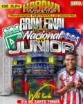 Final del partido Junior Nacional en pantalla gigante este lunes en el estadero Habana Club de Santo Tomás