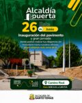 Mañana alcaldesa de Santo Tomás inaugura pavimento en barrio Camino Real